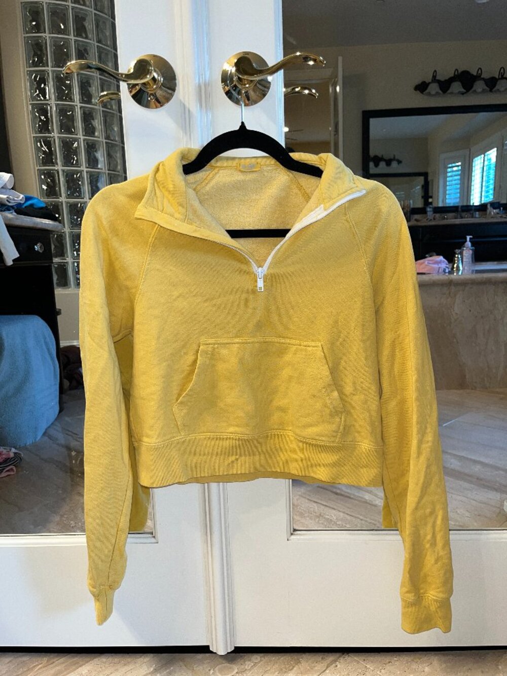 Yellow Brandy Melville Quarter Zip